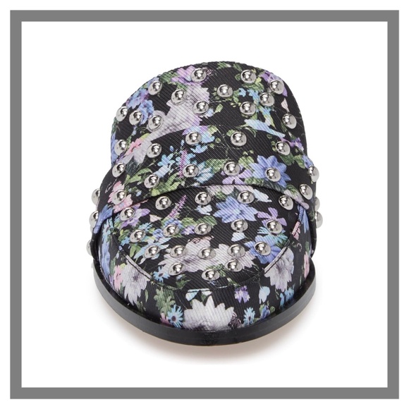 REBECCA MINKOFF MILENA STUDDED SILK LOAFER MULE - Picture 4 of 13